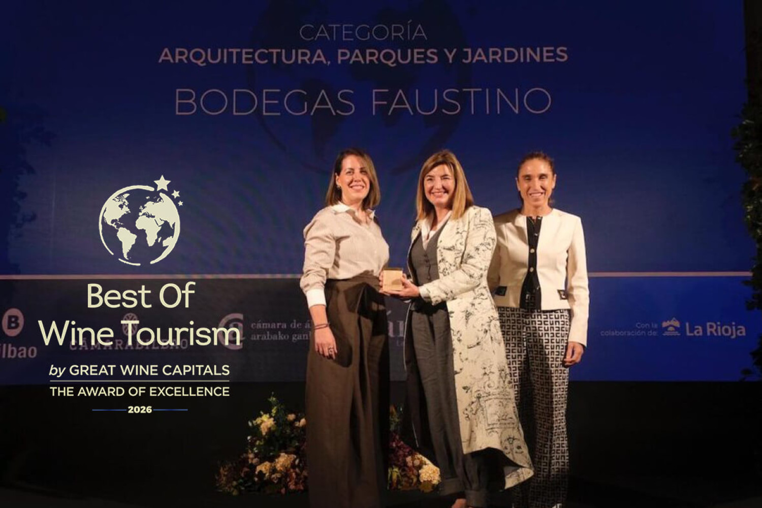 Bodegas Faustino gana un “Best Of”, el máximo reconocimiento internacional en enoturismo